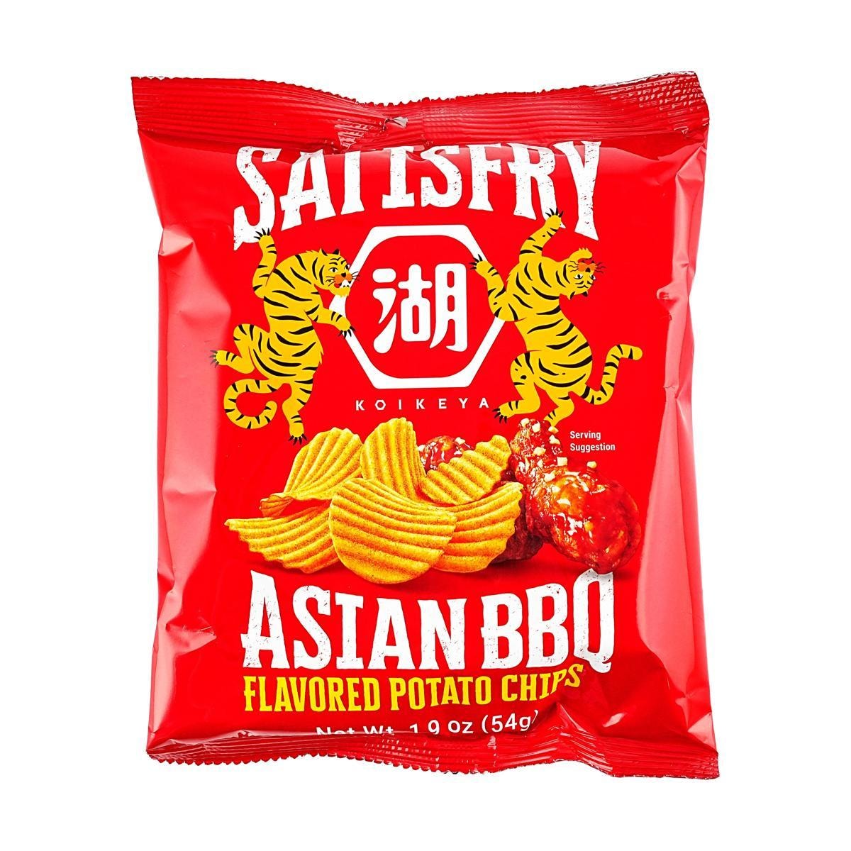 Satisfry Asian BBQ Flavor Potato Chips, 1.9 oz (54g)