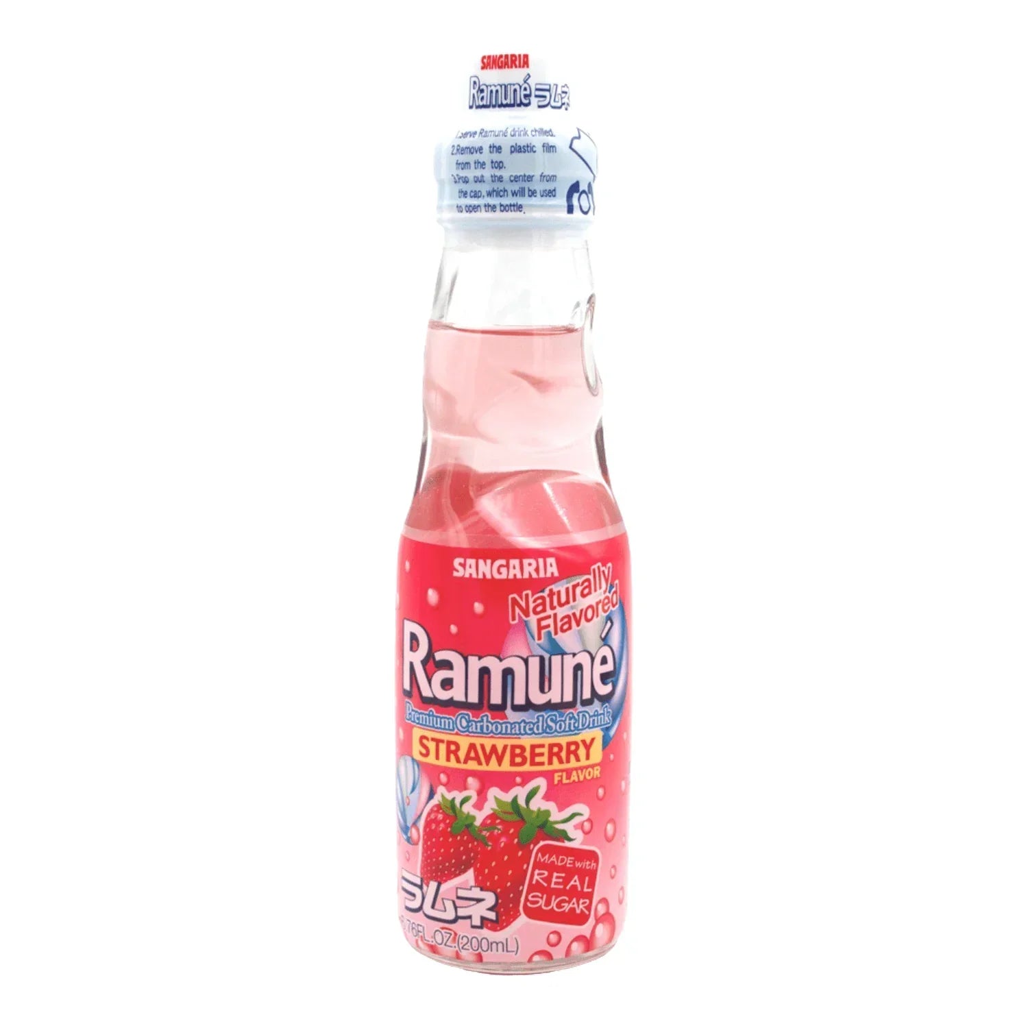 Sangaria Ramune Strawberry 6.76 fl oz (200ml)