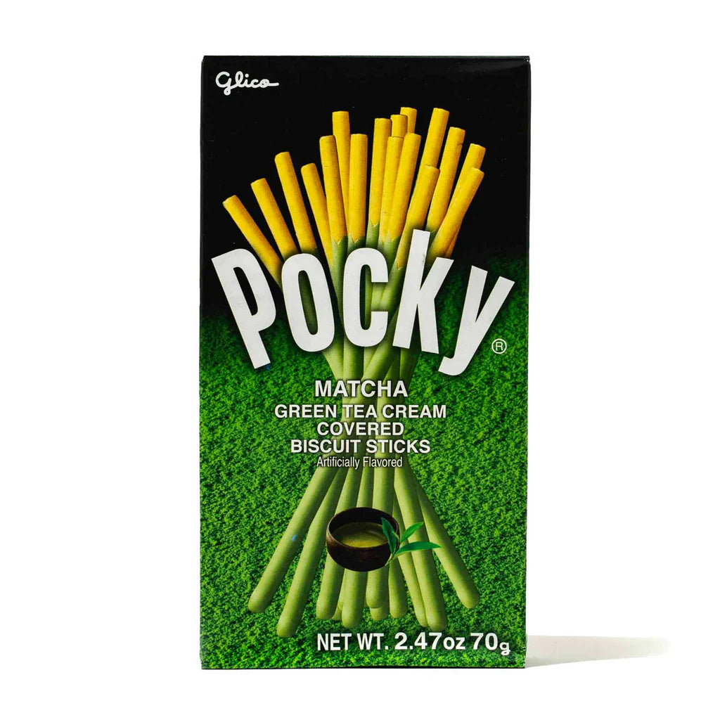 Glico Pocky Matcha Green Tea Cream Covered Biscuit Sticks 2.47oz (70g)