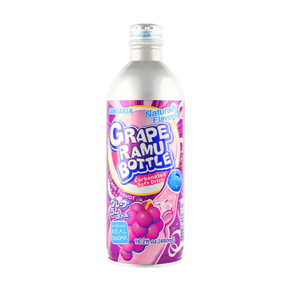 Sangaria Ramune Grape Bottle Can 16.2 fl oz (480ml)