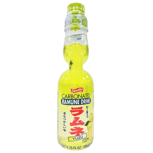 Shirakiku Ramune Yuzu Flavor Drink, Carbonated Drink of Japan 6.76 fl oz (200ml)