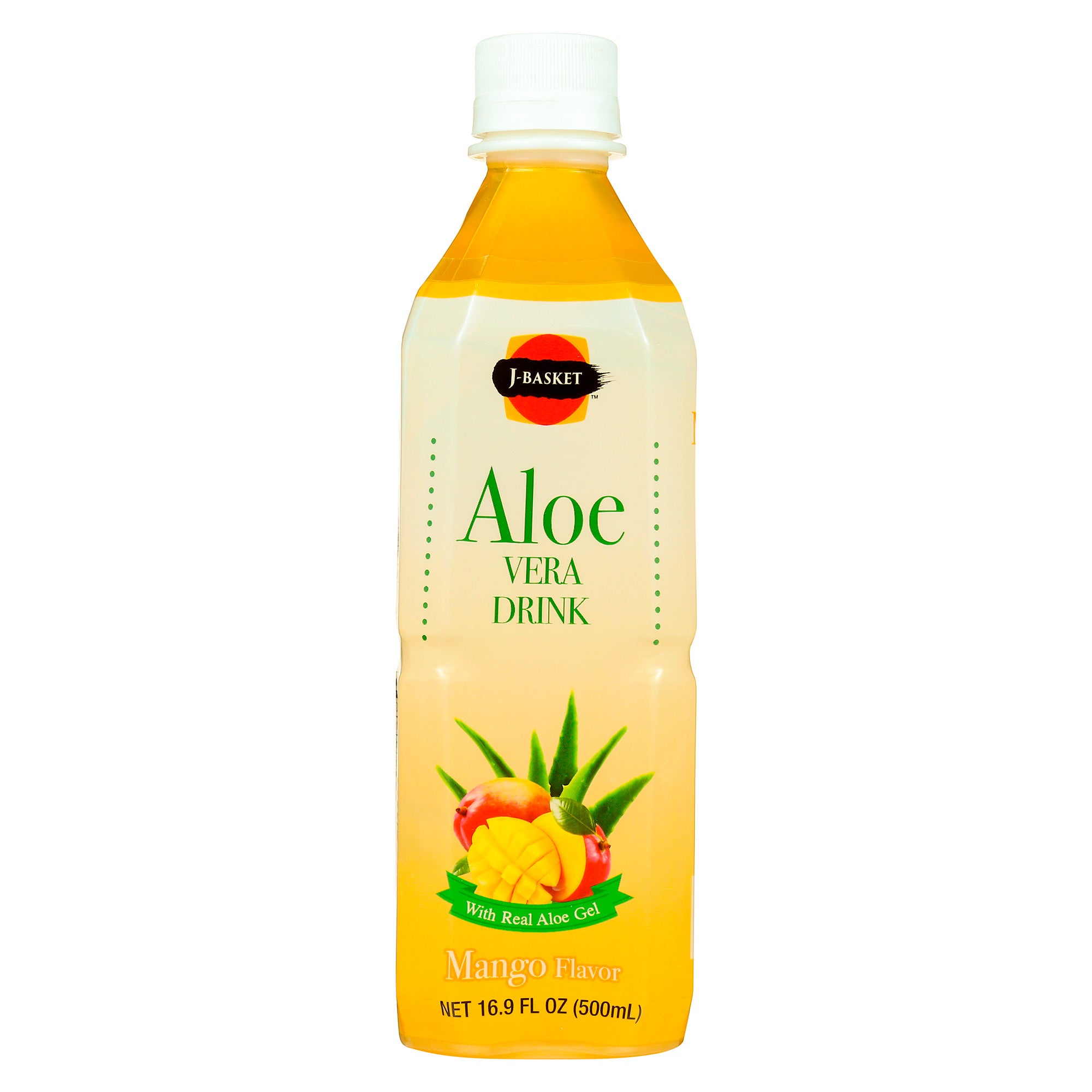 J-Basket Aloe Vera Drink Mango Flavor - 16.9 fl oz (500 ml)